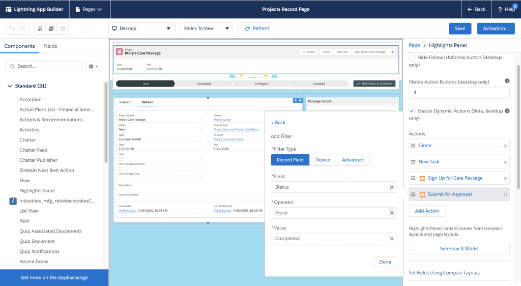 App Builder org screenshot