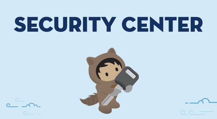 light blue background with navy text "Security Center" and underneath Astro is holding a large key