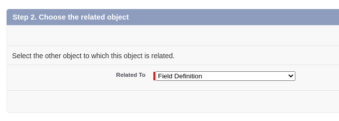 Field Definition screen