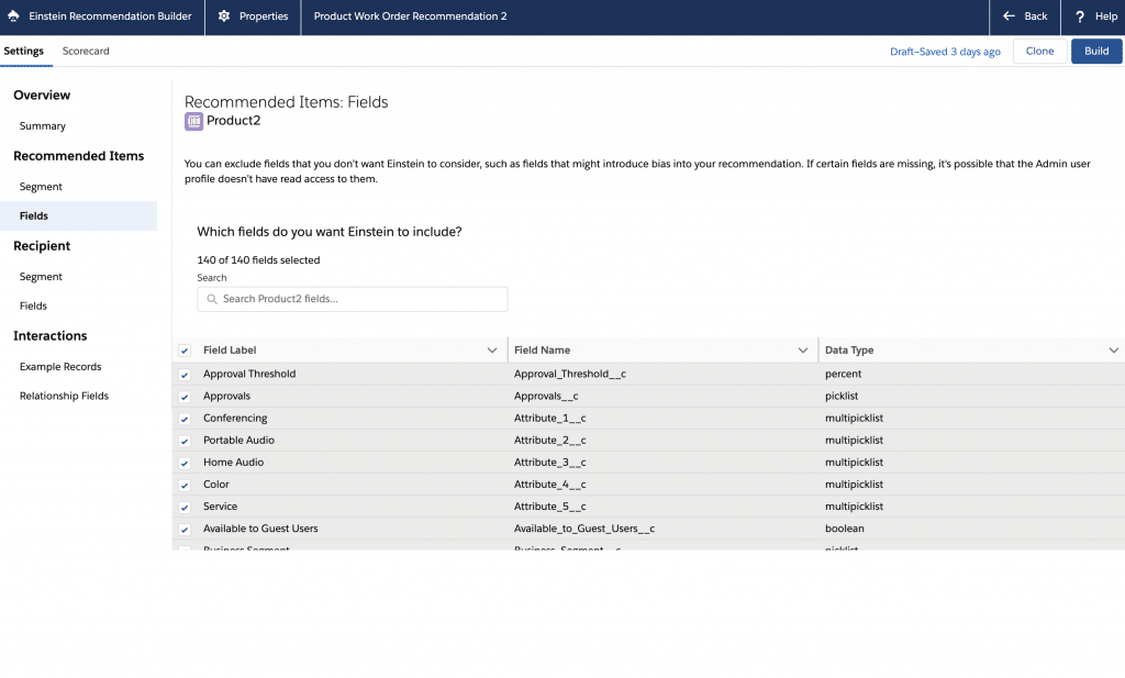 Get Started with Einstein Recommendation Builder