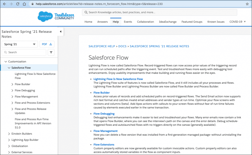 Salesforce Release Notes on Flow