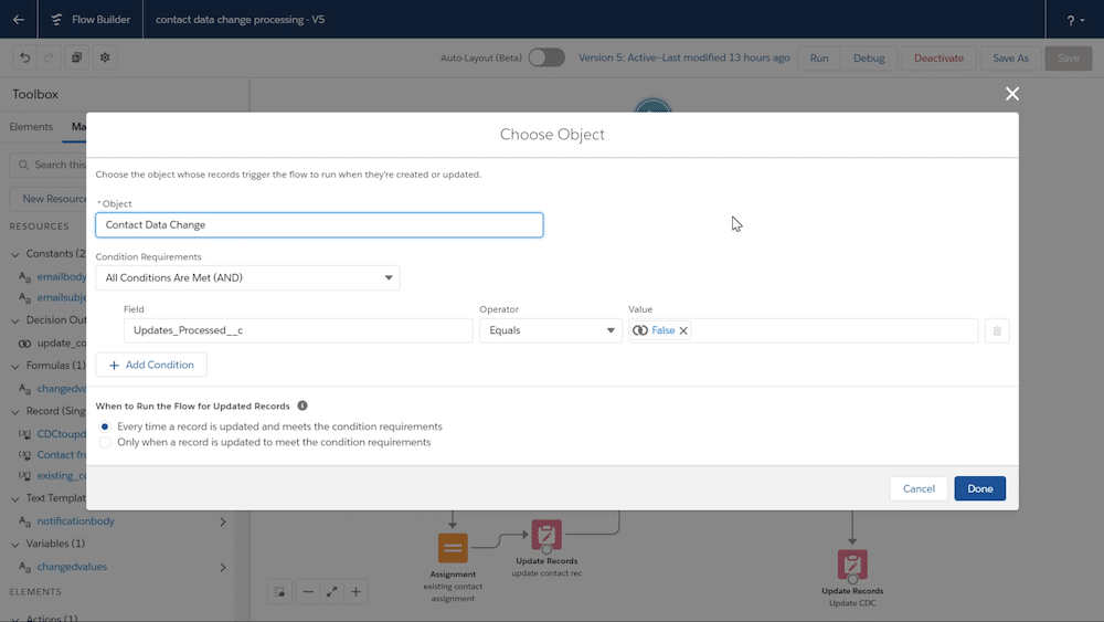 Screenshot highlighting how to include a conditional requirement to the trigger. 