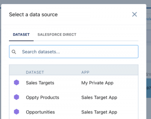 Selecting a data source.