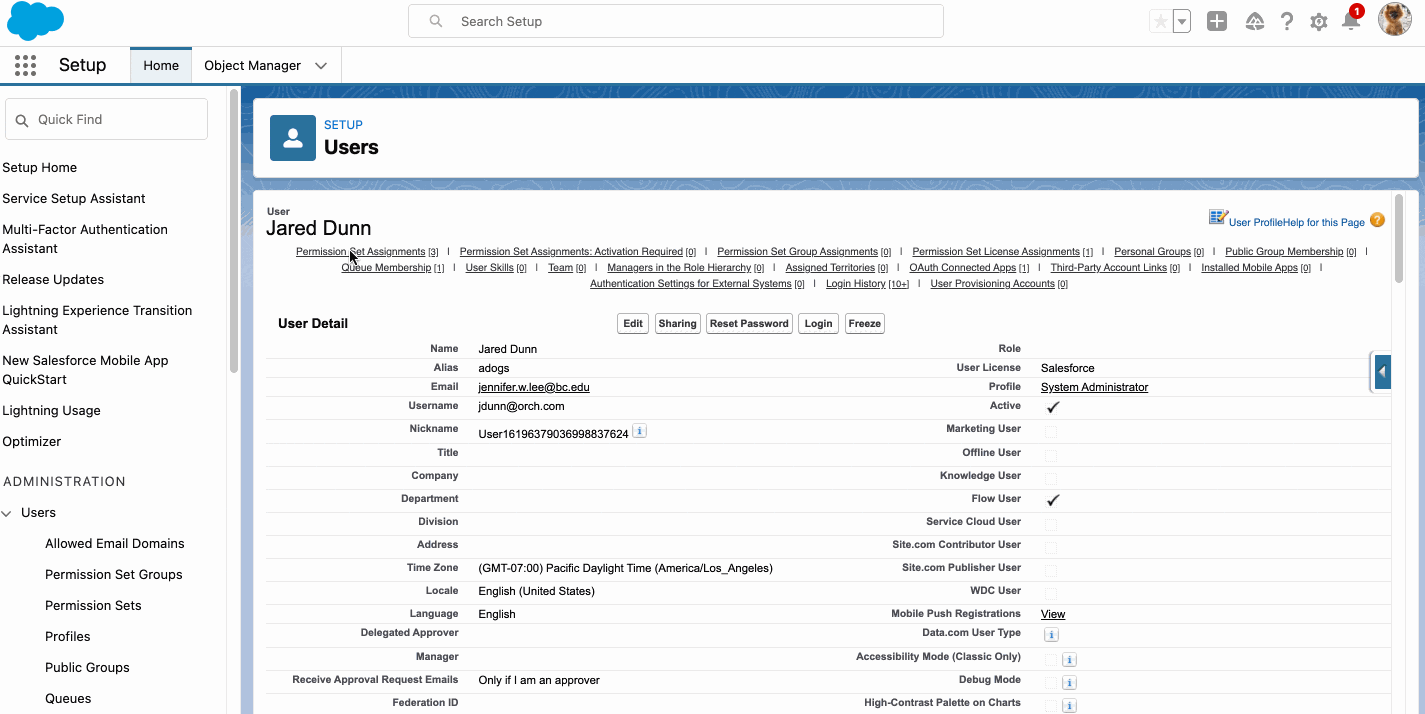 The custom permission flow in action. 