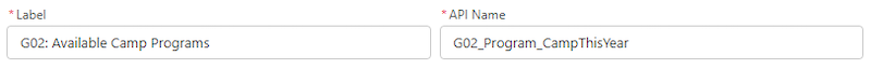 A Get Record flow element’s Label and API Name fields, populated using the naming convention.