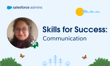 Headshot of Sheetal Chougule next to text that says "Skills for Success: Communication."