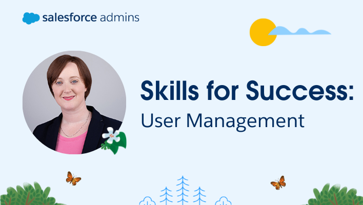 Headshot of Emma Keeling next to text that says "Skills for Success: User Management."