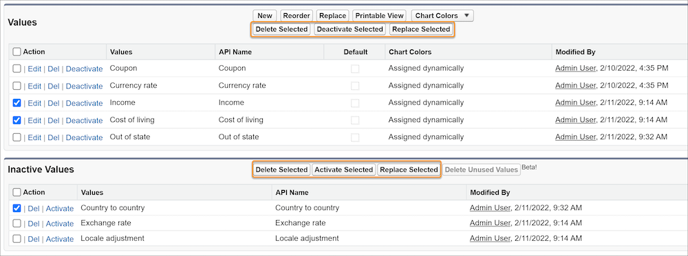 Image of the field definition page. 