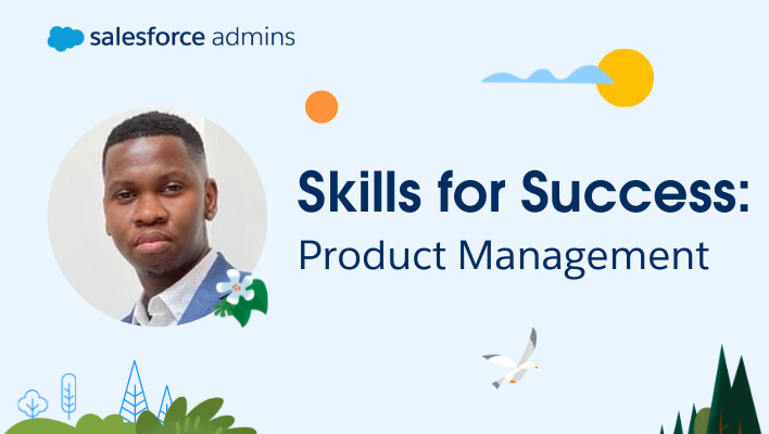 Image of Justice Sikakane next to text that says "Skills for Success: Product Management."