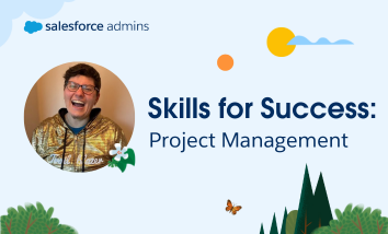 Image of Sarah Pilzer next to text that says, "Skills for Success: Project Management."