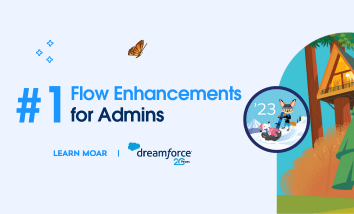 Learn Moar Admin Badge and text that says, "Flow Enhancements for Admins."