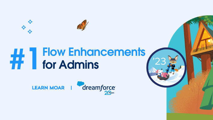 Learn Moar Admin Badge and text that says, "Flow Enhancements for Admins."