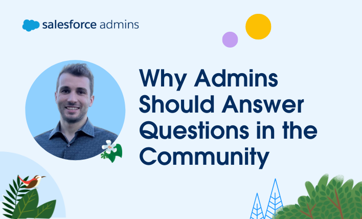 Picture of Andrew Russo next to text that says, "Why Admins Should Answer Questions in the Community."