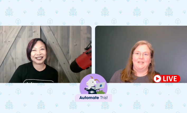 Jennifer Lee and Michelle Hansen in a new, live episode of "Automate This!"