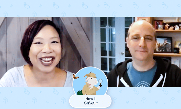 Jennifer Lee and Michael Kolodner in a new How I Solved It episode