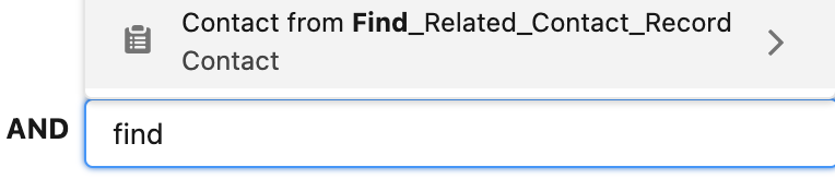 Look for the record related to Find_Related_Contact_Record, or whatever you named your Get Records in Step 3a.