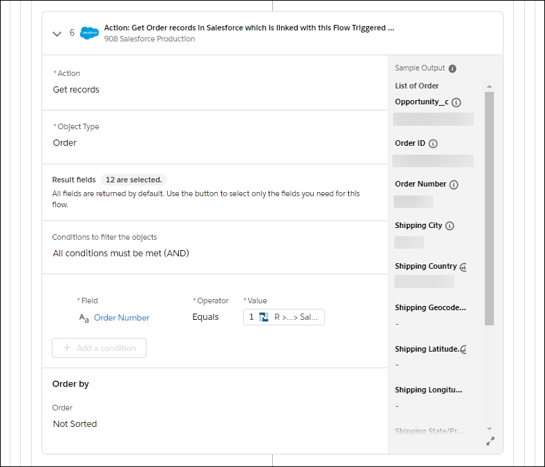 Node block within MuleSoft Composer Flow