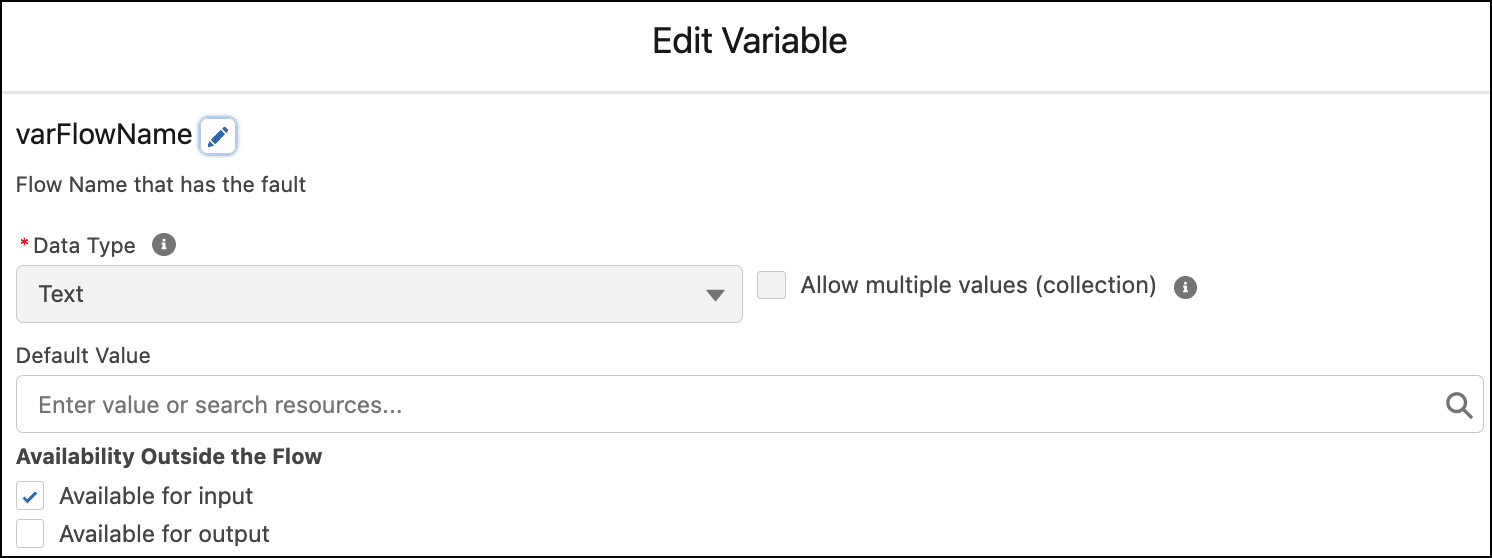 varFlowName flow variable