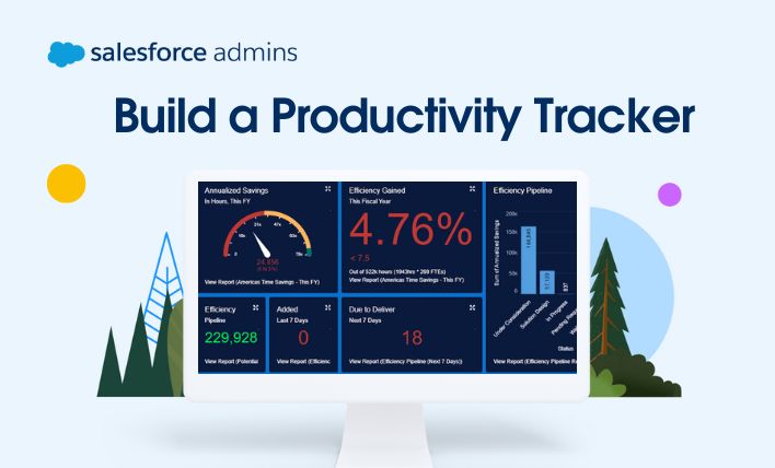 A computer monitor that displays a productivity tracker.