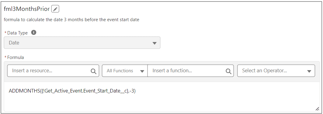 Flow formula with API name “fml3MonthsPrior”