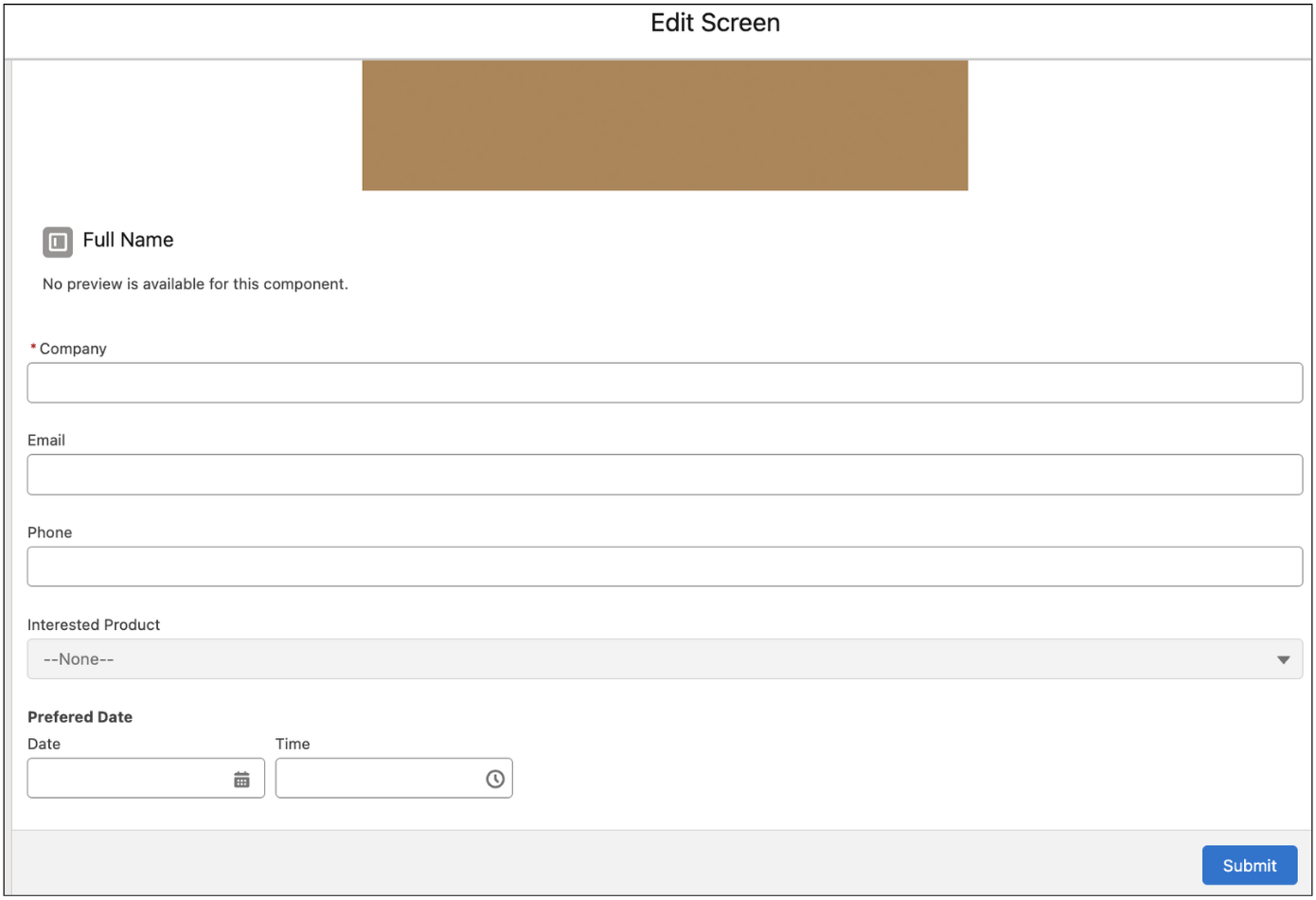 Use a Screen element in Flow to capture user details.