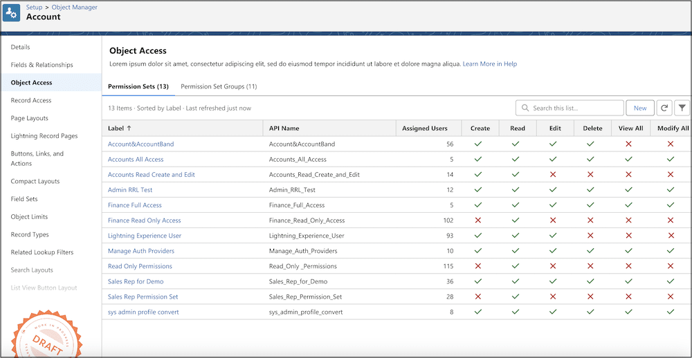 Object Access in Object Manager. 