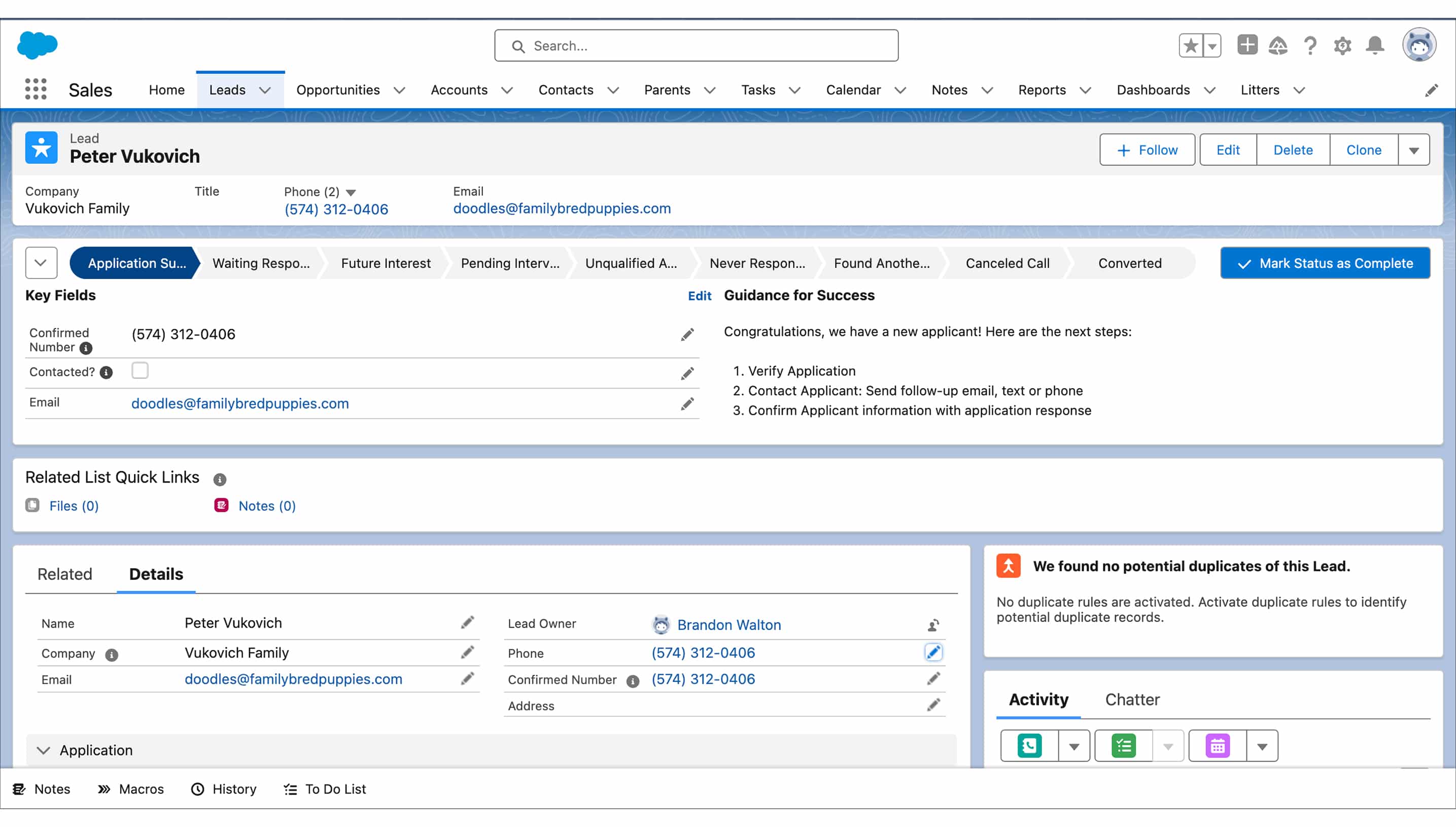 Using Path to simplify lead qualification management in Salesforce.