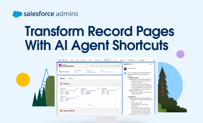 transform record pages with AI Agent shortcuts