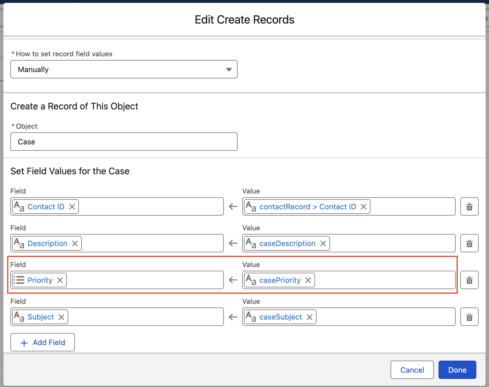 Create Case with Priority; map Priority field.
