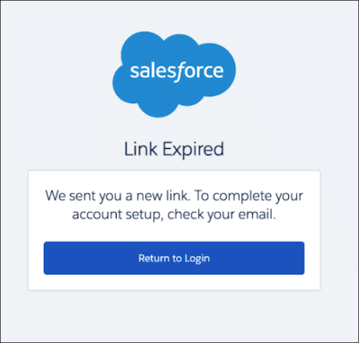 Message shown to user if they click on original link within 7 days.