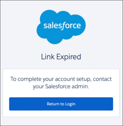 Message shown if the user uses the original link after 7 days.