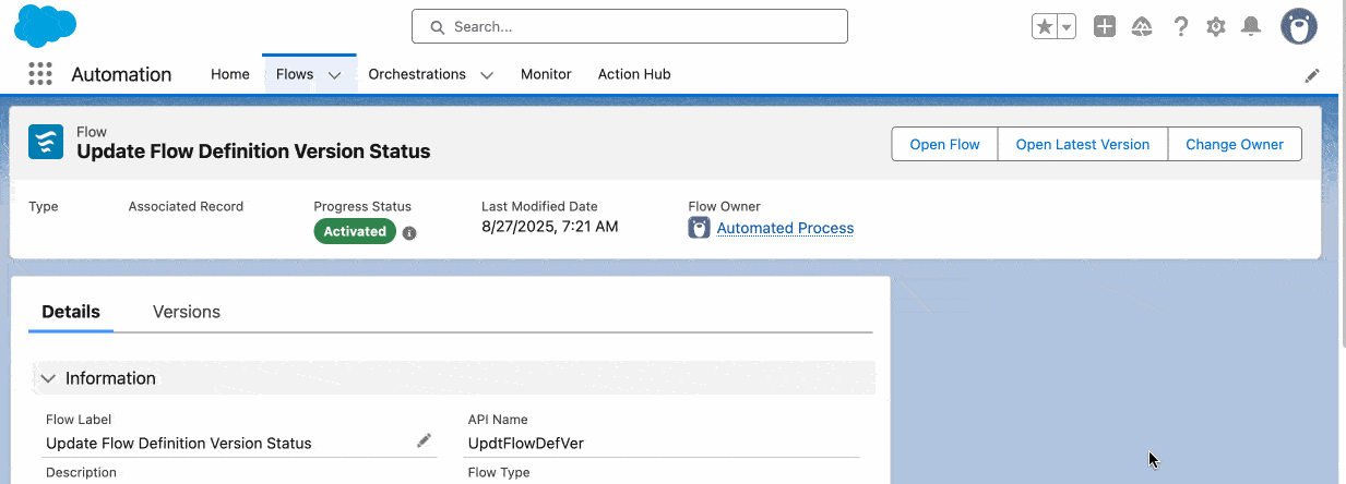 Create a custom flow record page in Lightning App Builder.