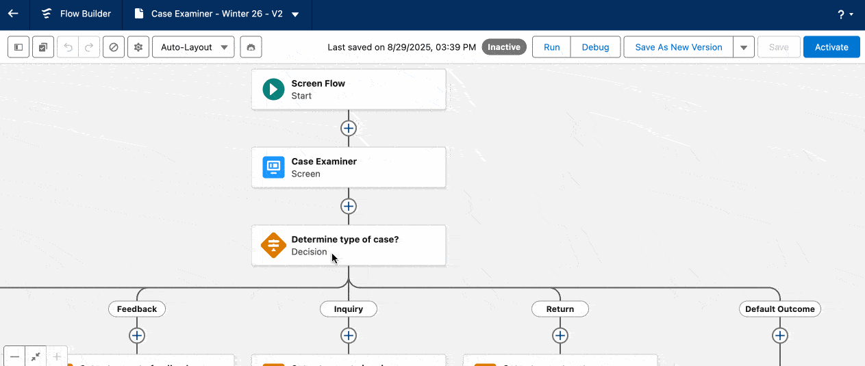 Decision element configured to use generative AI to determine outcome.