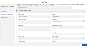 Test Record Selection