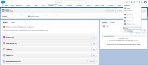 Editing the Account record page