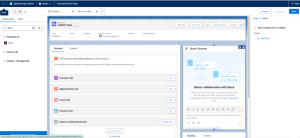 Slack component on the Account record page