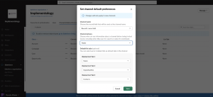 Setting channel default preferences