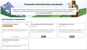 Transaction Security Policy Accelerator app home page