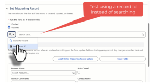Test records that cannot be searched with static IDs.