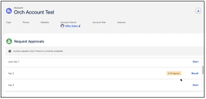 Multi-Flow Request Approvals component on a record page