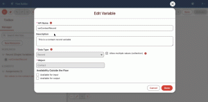 Flow catches missing required field on record variable assignment upon save in Flow Builder.
