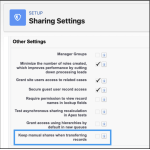 On the Sharing Settings page, new Keep manual shares when transferring records setting.